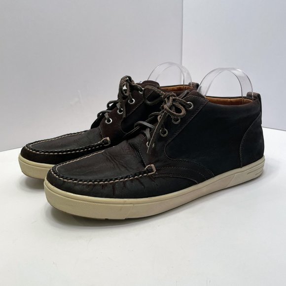 Peter Millar Dark Brown/Bison Leather Lace Up Midtown Chukka Sneaker Sz 10.5 main image 11